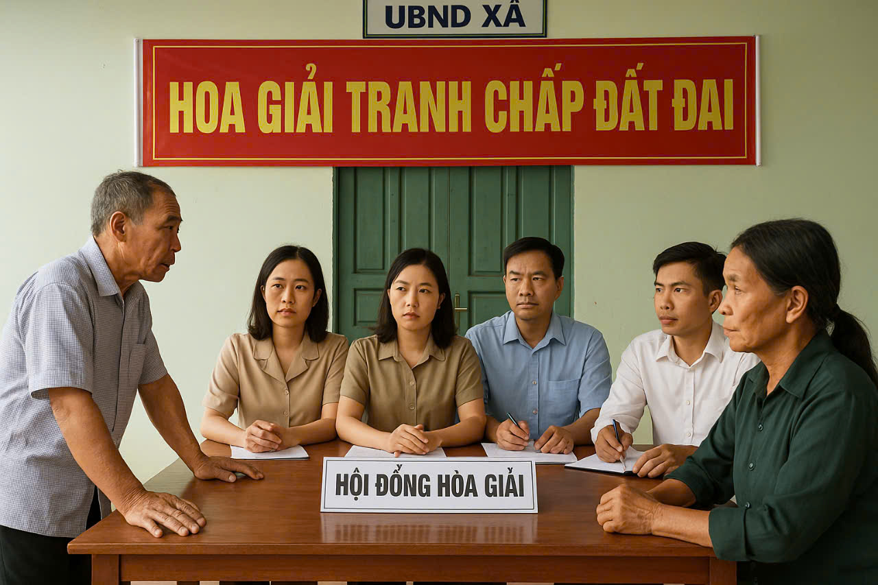 Quy trình hòa giải tranh chấp đất đai tại UBND xã, phường theo Luật Đất đai 2024 