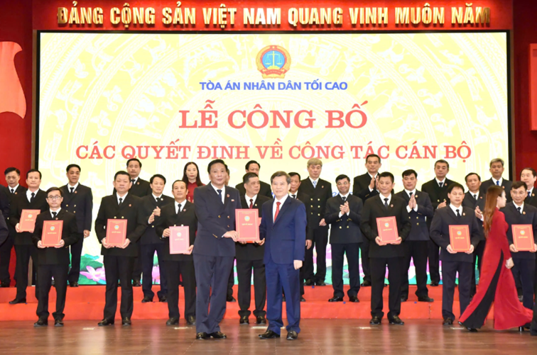 Chánh án TAND tối cao bổ nhiệm 26 chánh án và 3 chánh tòa phúc thẩm mới