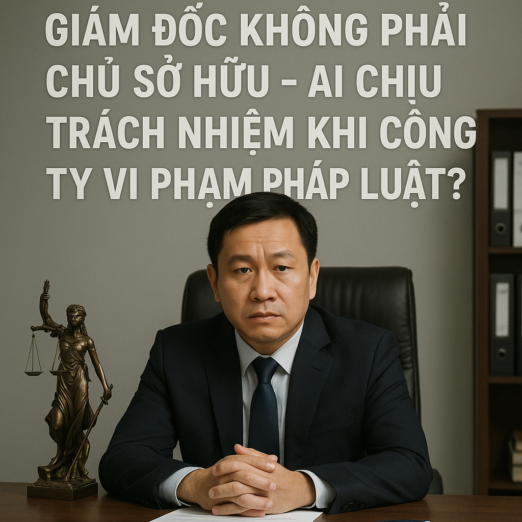 Giám đốc không phải chủ sở hữu – Ai chịu trách nhiệm khi công ty vi phạm pháp luật?