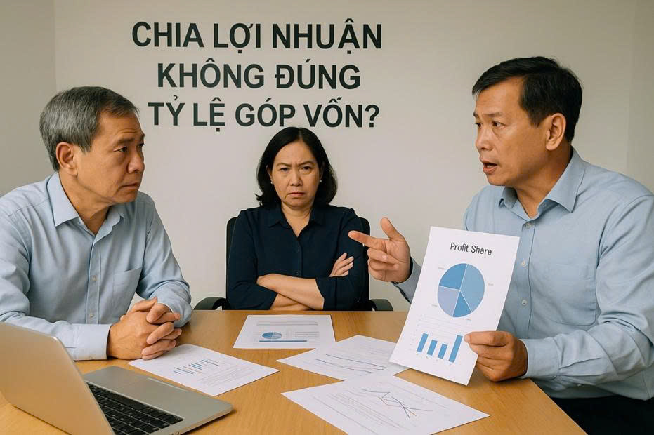 CHIA LỢI NHUẬN KHÔNG ĐÚNG TỶ LỆ GÓP VỐN – XỬ LÝ THẾ NÀO?